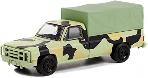 1984 Chevy M1008 CUCV Camión Pickup Verde Camuflaje 1:64 miniatura 1