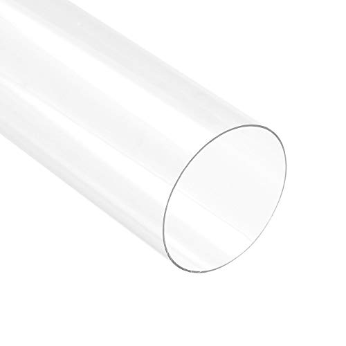 Image of uxcell Clear Rigid Tubing 47mm(1.85'') ID x 50mm(1.97'') OD x 1Ft Length Round Plastic Polycarbonate Tube
