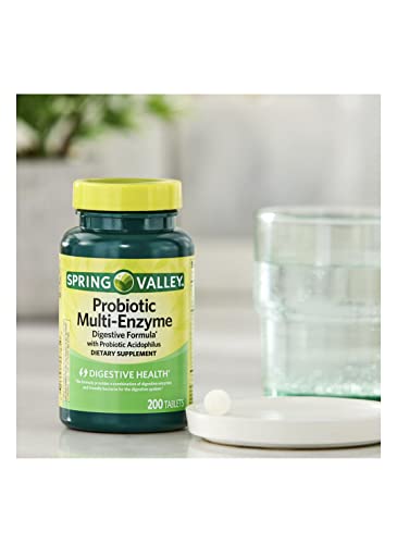 Spring Valley Probiotic Multi-Enzyme Digestive Formula Tablets, 200 Count #TOP4