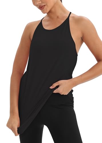 Mippo Workout Tank Tops for Women Racerback Tops Open Back Athletic Yoga Gym Tank Tennis Shirt4