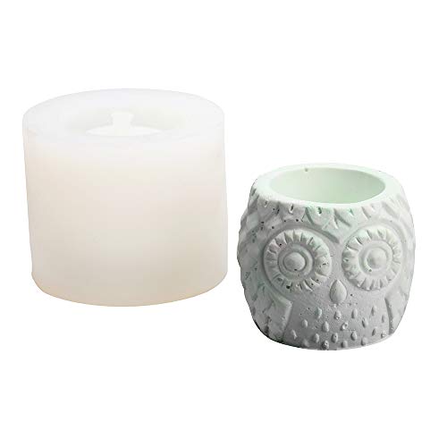NICOEL Flower Pot Molds Owl Concrete Silicone Mold DIY Candle Holder Mould NICOEL Flower Pot Molds Owl Concrete Silicone Mold DIY Candle Holder Mould