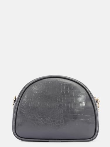 Image of Bagsy Malone Half Moon Sling Bag | Modish Sling Bag (Croco Grey1)