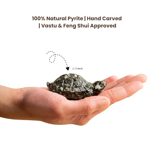 Image of Pyrite Tortoise Original Certified - Pyrite Turtle Energy Symbol