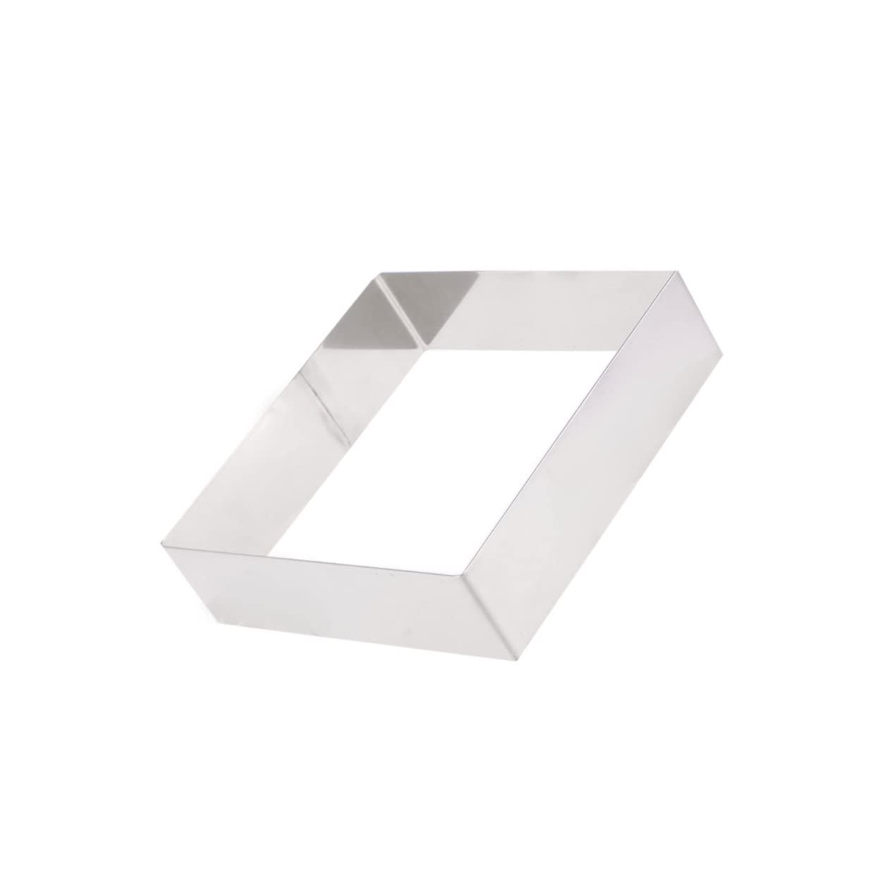 AUTSUPPL Square Stainless Steel Mousse Ring Cutter Baking Tool for Cake Pastry and Cookie Moulding Reusable for DIY Cooking and Baking Projects