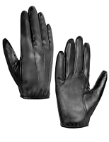 MELLIEX Lederhandschuhe Herren, Faux Leder Handschuhe Dünne Ungefüttert Winddicht Touchscreen Lederhandschuhe