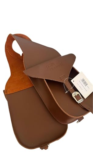 PIONEER - Alforjas de Cuero Negro para Caballos para Equitación - Silla Western - Frontales - Tabaco