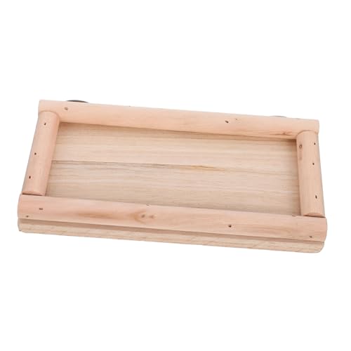 BUGUUYO Caja de Comida para Loros hámster Escalera para pájaros cacatúa Jaula pajaros jaulas para pajaros Plataforma Multiusos para Mascotas Plataforma de Jaula de Chinchilla de Madera