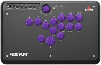 MAYFLASH F500 FLAT Fight Stick All Button Arcade Controller for PS4, PC, Xbox Series S/X, Xbox One, Switch/Switch 2, Steam Deck, macOS, Android, Raspberry Pi, NEOGEO mini and more