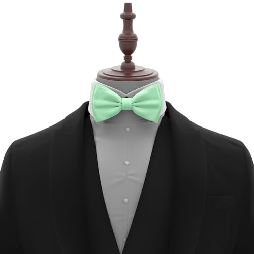 Image of Adam Young Men's Bow Ties Pre-Tied Style Formal Satin Classic Bowtie for Tuxedo Faux Silk