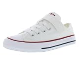 Converse Kids Chuck Taylor All Star 1V Easy-On OX, White/White/Natural, 3