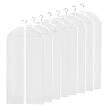 LMQSCH Hanging Garment Bags Lightweight Suit bags , Moth-proof Garment Bags, Garment Cover, Clear Garment Bag PEVA Breathable for Closet Clothes Storage- 24 inches x 48 inches / 8 pieces