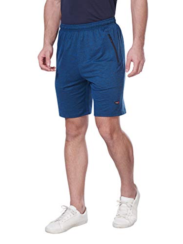 Image of berge' Sports Wear Shorts for Men Long Shorts Dry Fit Melange Fabric with Secure Zipper Pockets Short Sports for Men