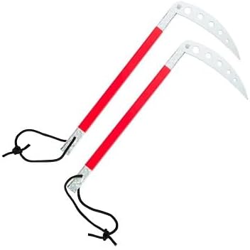 Deluxe 12 Inch Warrior Kama, Set of 2, Red