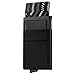 DUGRAFT Card Holder Slim Pop Up Wallet with Money Pocket Minimalist RFID Blocking Metal Credit Card Case for Men (Black)