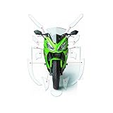 Steinschlag Lackschutzfolie PPF Motorradfolie geeignet für Kawasaki ER-6F / Ninja 650R 2012-2016 Lackschutzfolie Matt-TPU