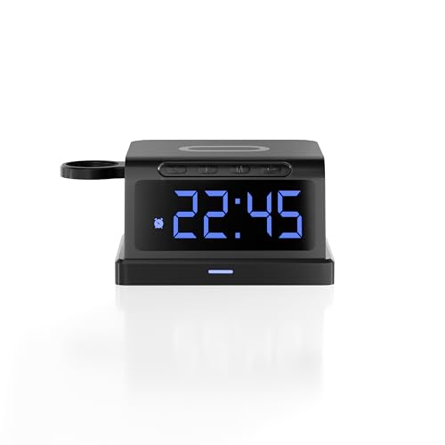 Image of Lifelong Wireless Charging Alarm Clock with Phone Stand | Fast Wireless Charger for All Compatible Smartphones|LED Digital Display with Adjustable Brightness|Dual USB Ports & Smart Nightstand Desk Use