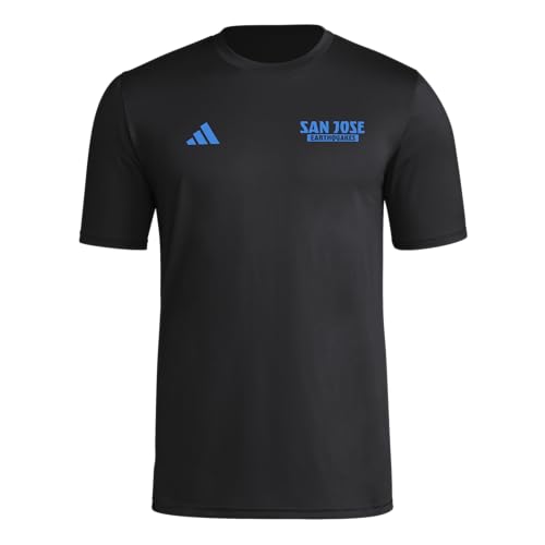 adidas Men's San Jose Earthquakes Local Warp Pre-Game Short Sleeve T-Shirt