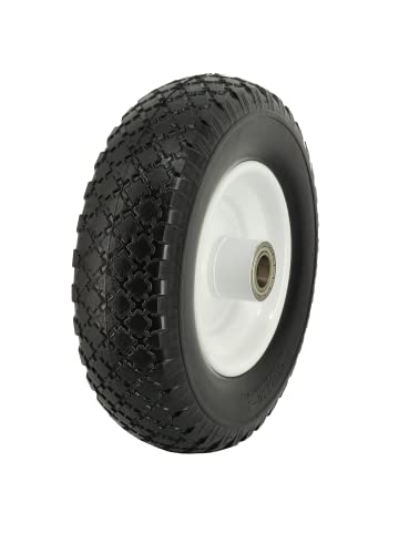 Maxxhaul 50502 12" Flat Free Solid Polyurethane All-Purpose Replacement Tire For Trailer Dollies Hand Trucks, Garden Carts, 12 Inch, Black #TOP4