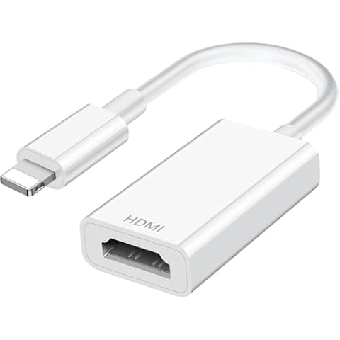 BOIOT [MF i Certified] Ligh/ting to HDMI Adapter for Phone, Digital AV Audio Dongle,1080P Sync Screen Cable Compatible with Phone 14/13/12/11/ X/ 8/7/ Pad to HDTV/Projector/Monitor No Power Needed Cover