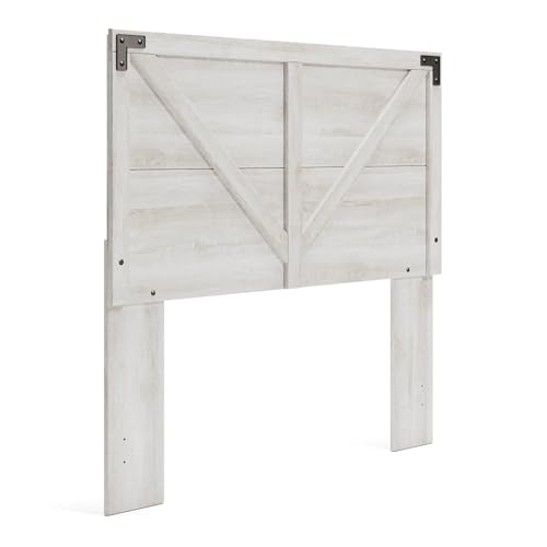 Signature Design by Ashley Shawburn Modern Farmhouse Headboard, Full, Whitewash