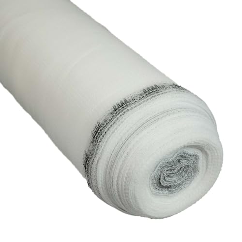 TECPLAST Filet d'échafaudage Blanc 3,07x50 m 50EC - Qualité PRO - Filet de protection d'échafaudage pour chantier - Pare-gravats