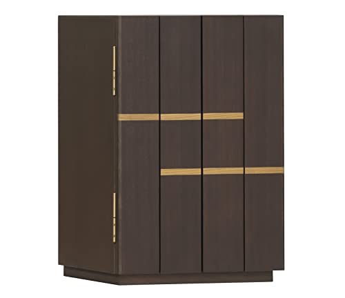 フランスベッド 仏壇 ダークブラウン色 14号サイズ(幅29.7×奥行30.8×高さ44cm) 「メモリーナAM-04」 天然木薄板貼り仕上げ LED照明付き コンパクトなお仏壇はお部屋に優しくなじみます 300220430