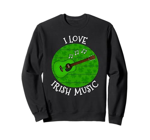 Guitarra del día de San Patricio, música Irlandesa Sudadera