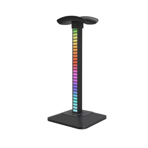 Atmosphere Kopfhörer Ständer RGB Gaming mit 2 USB-Ports Schreibtisch Headset Cool Display Gummi für Gamer-Basis