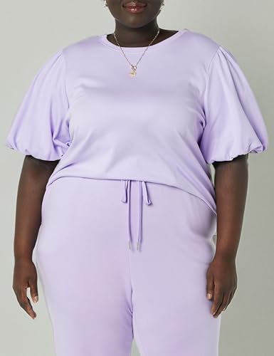 Image of Amazon Aware Women's Organic Cotton Jersey Puff Sleeve Crewneck Top (Available in Plus Size)