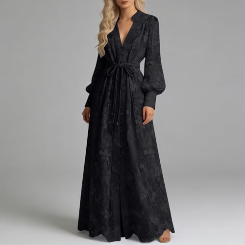 Robe maxi fluide élégante WWricotta brodée à la taille - 2