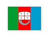 Pegatina de bandera de Italia Liguria región italiana (tamaño L: 21 cm x 15 cm)
