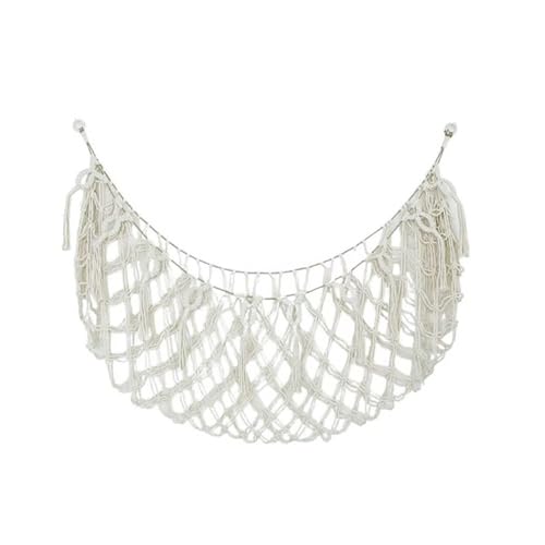 Sports Ball Storage Net,Hanging Basket Organizer Net for Basketballs,Volleyballs Soccer, Sport Equipment Organizer Storage Mesh Bag,Garage Ball Storage,Football Soccer Sports Ball Mesh Net (White)