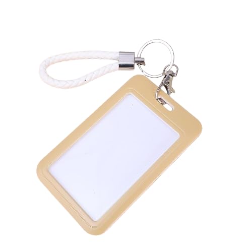 1PC Bus ID Card Protective Cover with Keychain Employee Card Anti-lost Case Hanging Rope Keyring2