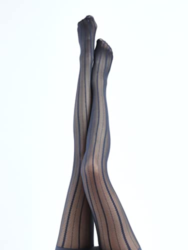 Image of Sahabowi Women Tights, Female Sheer High Waist Pantyhose, Vintage Control Top Stockings