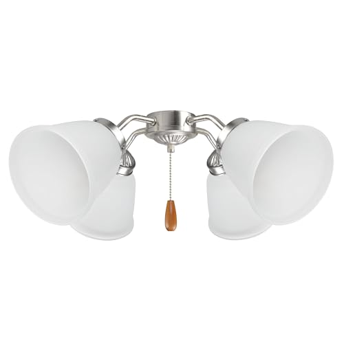 Image of Aspen Creative 23168-4 Transitional Frosted Ceiling Fan Replacement Glass Shade.2-1 /8 inchFitter, 4-5 /8 inchDiameter x 4-5 /8 inchHeight.4 Pack