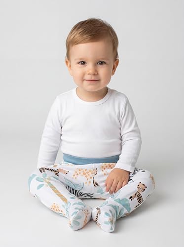 TupTam Baby Unisex Hose mit Fuß Bunte 5er Pack, Farbe: Junge 7, Größe: 62