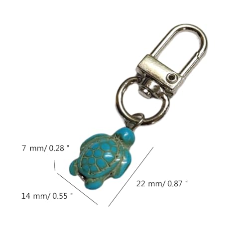 Handmade Turtle Keychain Travel Turtle Keychain Charm Turtle Keyring Turtle Bag Charm 3D Bag Pendant for Turtle Lover3