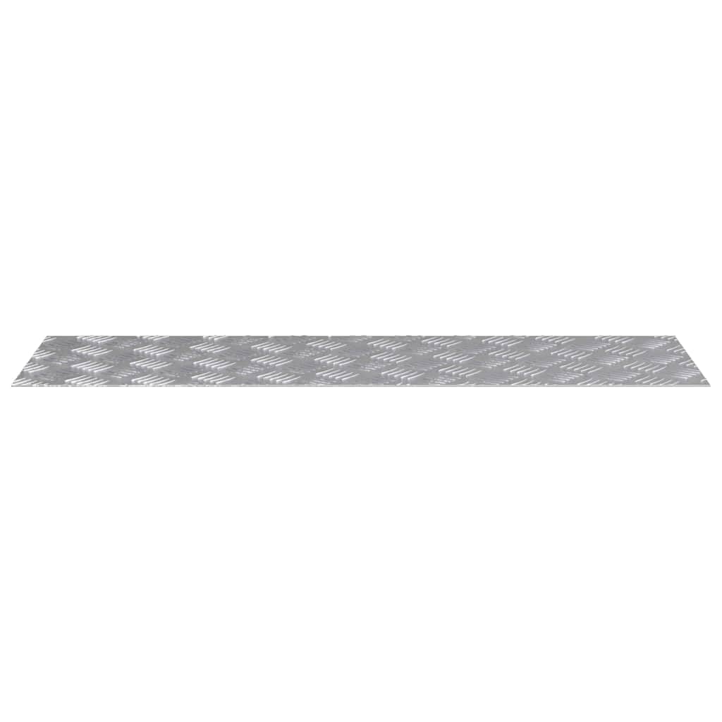 Stopnie schodowe 2 szt. srebrny 100 x 30 cm, aluminium | Antypoślizgowe płyty kwadratowe, aluminiowa powłoka schodowa, do wnętrz i na zewnątrz