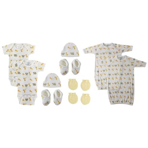 Bambini NC-0697 Unisex Newborn Baby 10 Piece Layette Sets, White