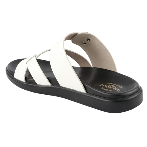 Image of Medifeet Men's Toe-Ring Leather Highway Sandals