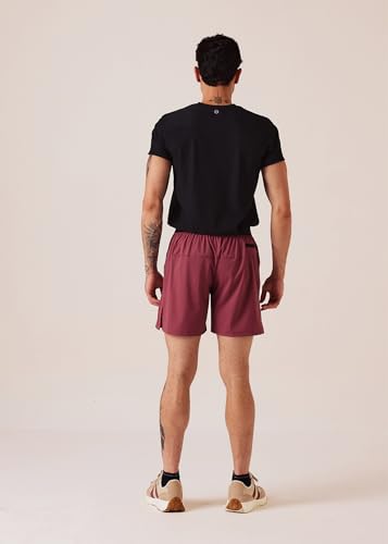 Image of STRCH Men's Sports Shorts | Regular Fit Activewear Shorts | Nylon Stretch Gym, Running & Training Shorts | Mid Rise Drawstring Waist | Above Knee Workout Shorts