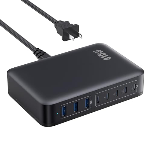 USB C Charger 415W USB C Charger Block, 8-Ports GaN IV Fast Charging Station Hub, Dual PD 100W Laptop Charger Adapter,for MacBook Pro/Air/iPad/iPhone16/15/14/Apple Watch/DELL/Samsung for Home Office