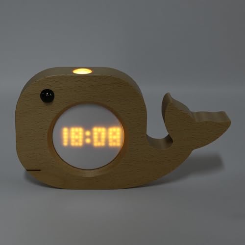 Aplique de pared infantil con sensor inteligente y luz nocturna de ballena 6
