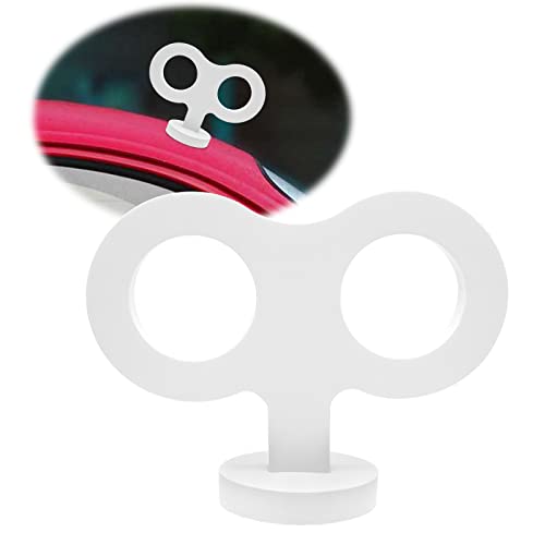 Image of 3D Car Wind Up Key, Cute Clockwork Car Roof Rear /Top /Trunk /Sunroof Decoration Universal Auto Exterior Accessory for DIY Styling & Decoration (White)