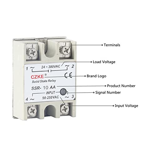 Relais statique SSR-25AA boîtier de commutation électronique monophasé AC - 3