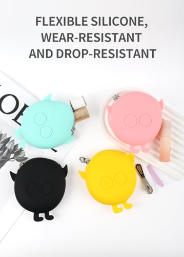 4 Pcs Silicone Monster Coin Purse for Children for Halloween All San't Day with Silicone Ties, Colorful Small Monster Change Purse for Kids(elf with legs)3