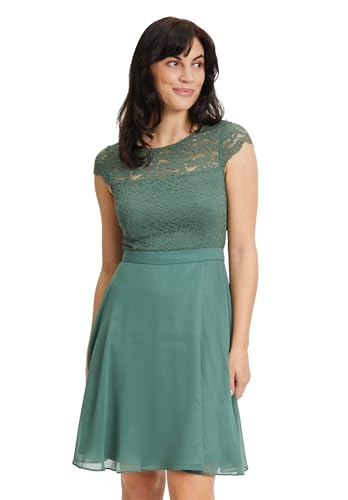 Vera Mont Damen 0255/4825 Kleid, Dunkelgrün, 42