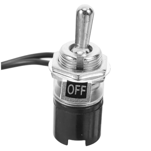 VILLCASE Interruptor de Palanca Pequeño 2 Posiciones con Cable de 13 Cm, Recambio Automotriz Compacto, Interruptor On-off Fácil Operación para Vehículos y Barcos, Uso Eléctrico Profesional