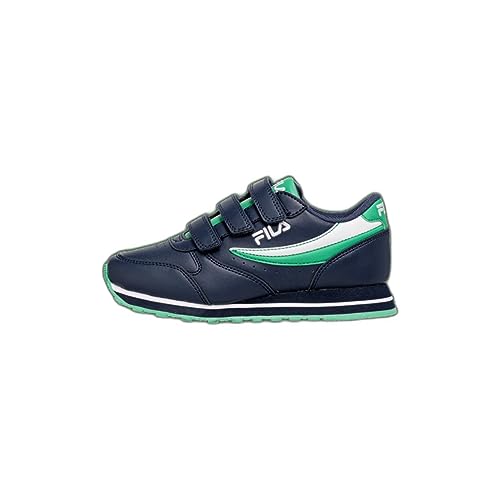 Fila Orbit Velcro Kids, Zapatillas Unisex niƱos, Menta Profunda Azul Marino, 30 EU