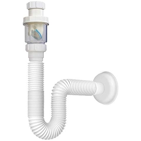 Vataler 1-1/4 Inch Expandable Flexible 17-42 Inch Universal Kitchen Sink Sewer Drain Pipe Tube S Trap, Bathroom Vanity Sink Drain Plumbing P Trap Tubing Cover